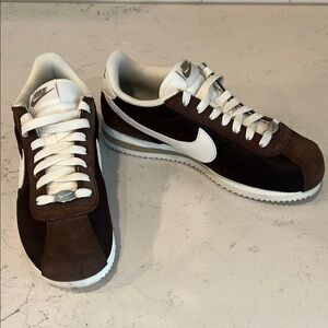 Nike Cortez Textile Baroque Brown & Sail Shoes - Size W 7.5 -Excellent Condition